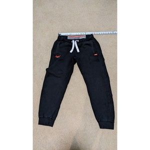 Men's Superdry Orange Label Slim Fit Joggers Size Medium Work Bottoms Black